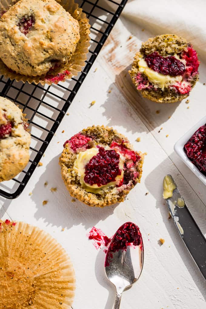 Grain Free Raspberry Almond Poppy Seed Muffins | Get Inspired Everyday!