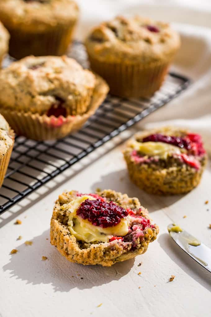 Grain Free Raspberry Almond Poppy Seed Muffins | Get Inspired Everyday!