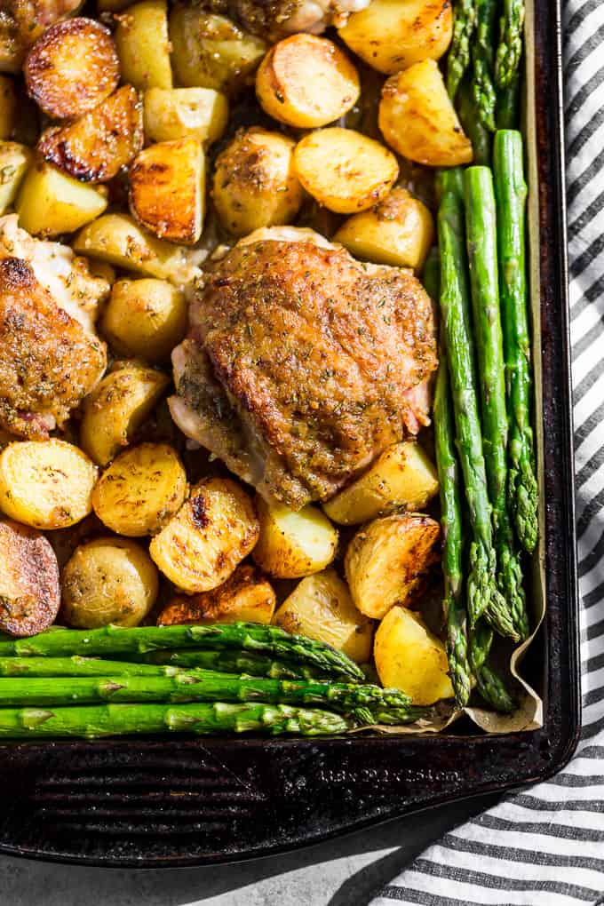 Honey Mustard Chicken and Potato Sheet Pan Dinner | Get Inspired Everyday!