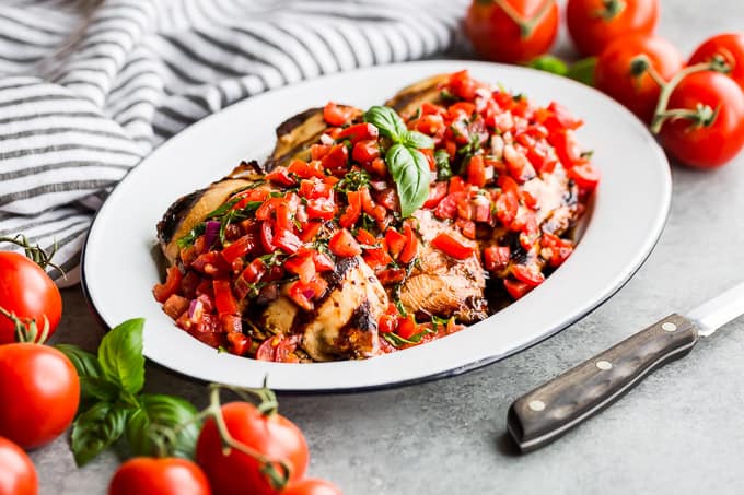 Grilled Balsamic Bruschetta Chicken | Get Inspired Everyday!