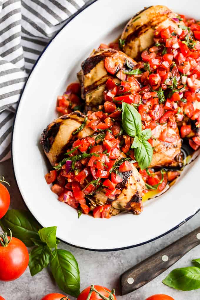 Grilled Balsamic Bruschetta Chicken | Get Inspired Everyday!