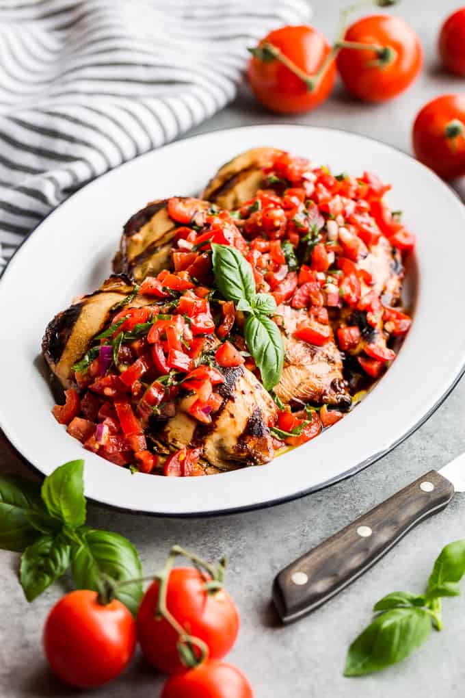 Grilled Balsamic Bruschetta Chicken | Get Inspired Everyday!