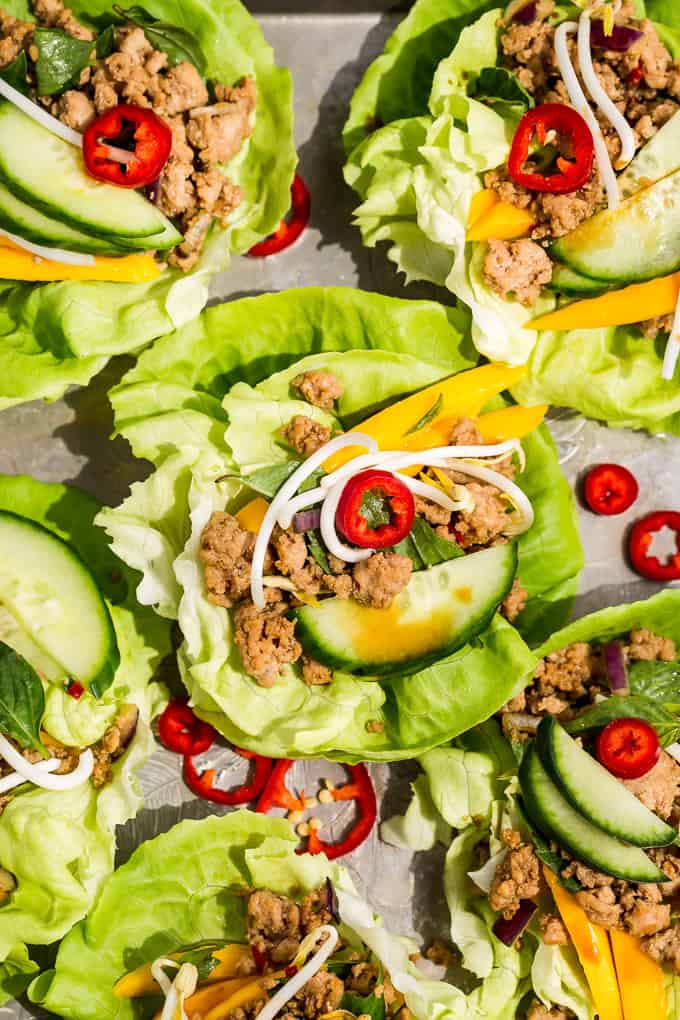 Thai Basil Turkey Lettuce Wraps | Get Inspired Everyday!