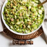Shredded Brussels Sprouts Salad with Bacon Vinaigrette | Get Inspired Everyday!