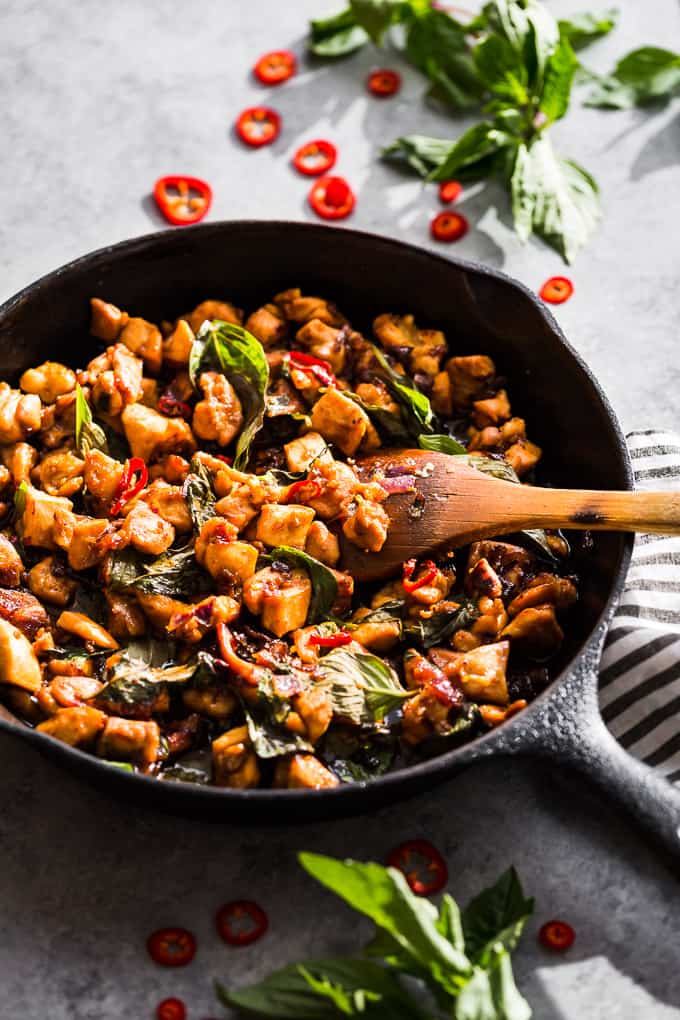 Thai Basil Chicken Stir Fry Whole30 Get Inspired Everyday