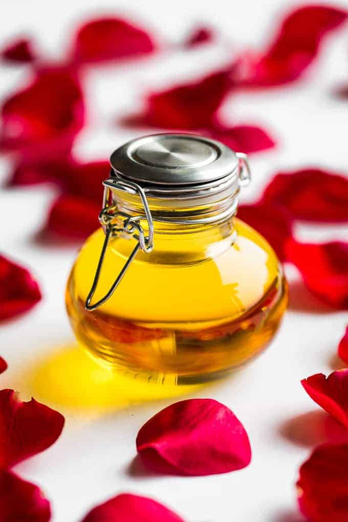 This DIY Homemade Massage Oil is also a great Valentine's Day gift!