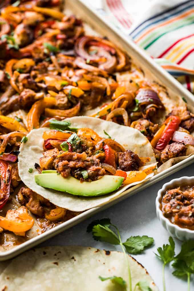 Healthy Chicken Sheet Pan Fajitas | Get Inspired Everyday!