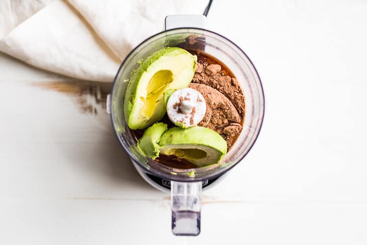 Avocado is the secret to this healthier creamy chocolate mousse!