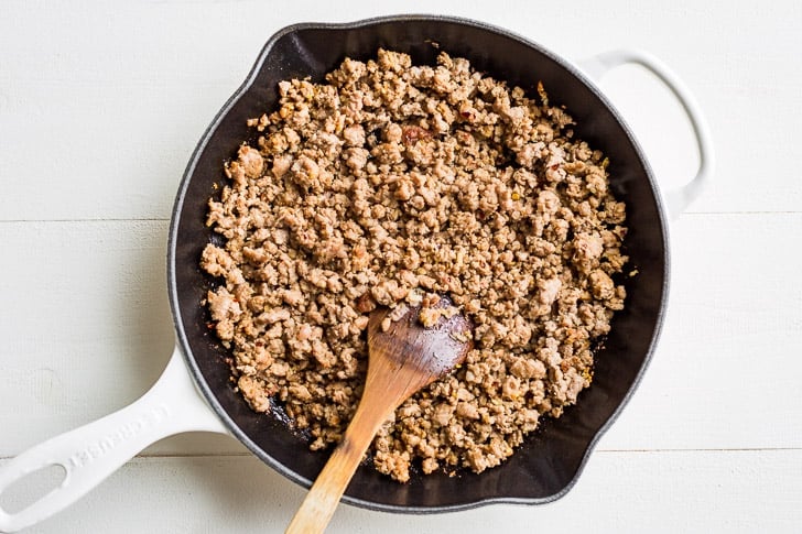 Sautéed ground turkey for Vietnamese noodles!