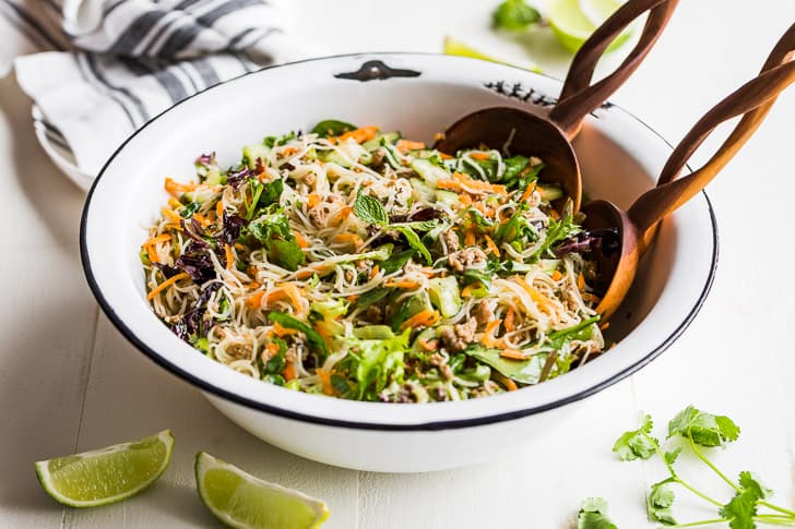 Easy Vietnamese Rice Noodle Salad 