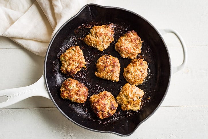 Pan-fried Greek chicken patties for meal prep!