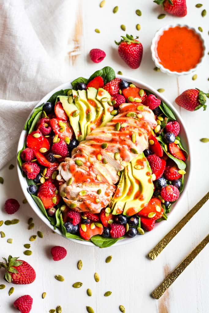 Triple Berry Spinach Salad | Get Inspired Everyday!