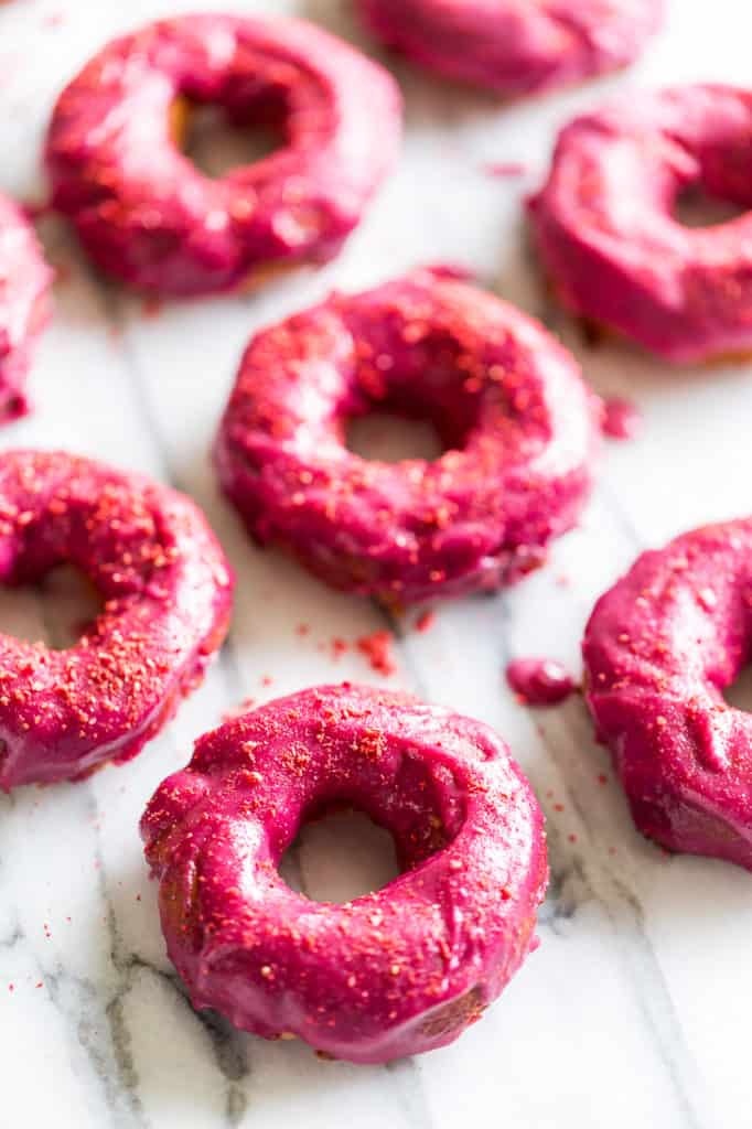 These Strawberry Cake Doughnuts are perfect for spring holidays and brunches!