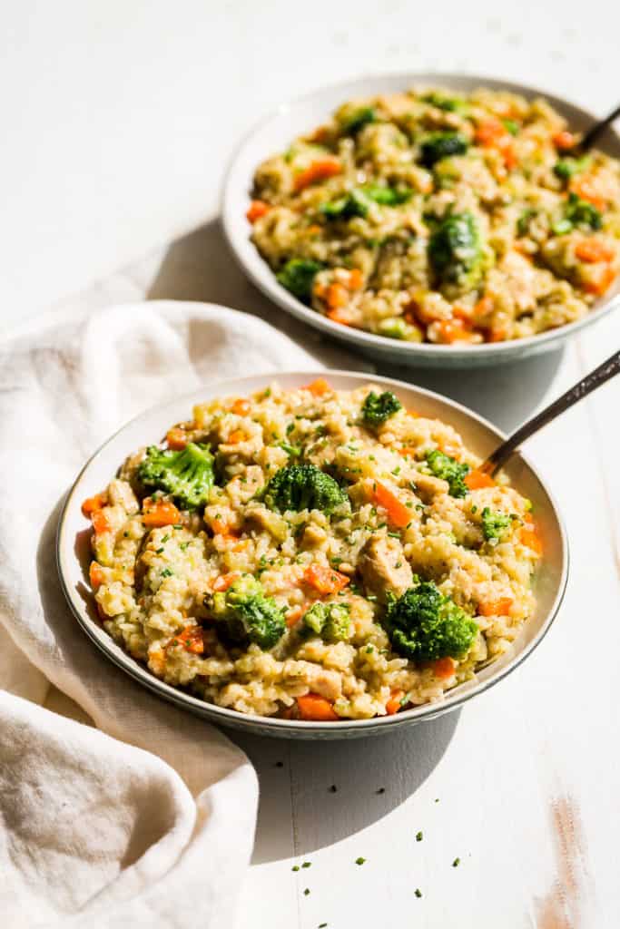 Creamy Instant Pot Broccoli Cheddar Chicken and Rice