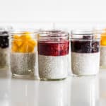 Meal Prep Chia Pudding recipe topped with different fruits!