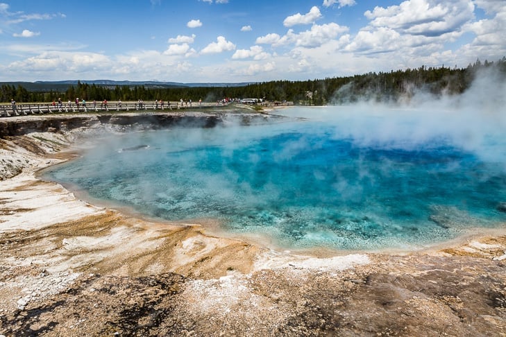 Excelsior Geyser Basin in the Midway Geyser Basin in Yellowstone!