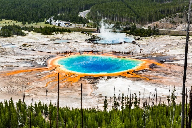 The above view of the Grand Prismatic Geyser!