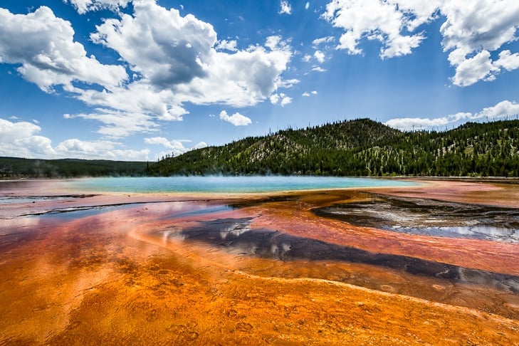 View of the Grand Prismatic from the boardwalk that runs through it!