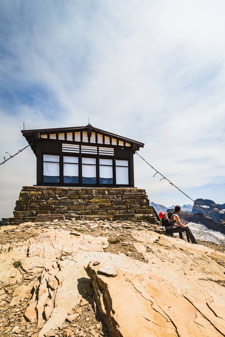 The lookout at Swiftcurrent Pass in Glacier National Park is a stunning place to have lunch!