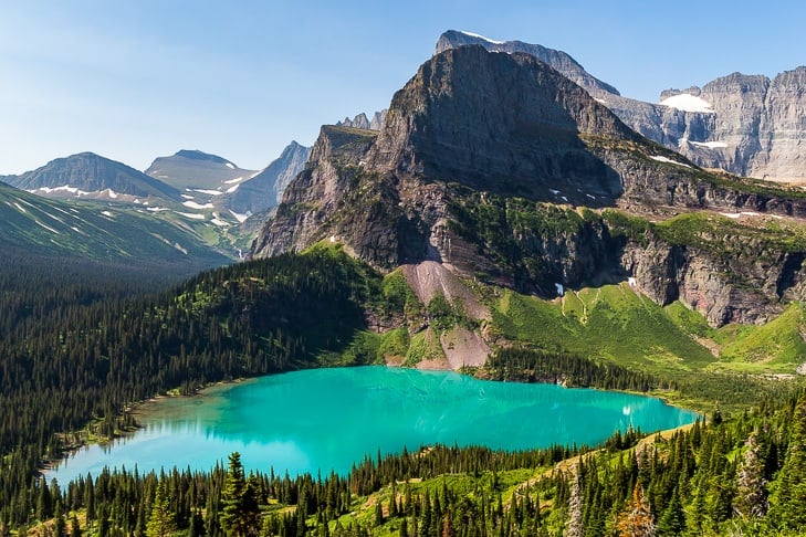 Grinnell Glacier Lake is one of the most gorgeous in Glacier National Park!