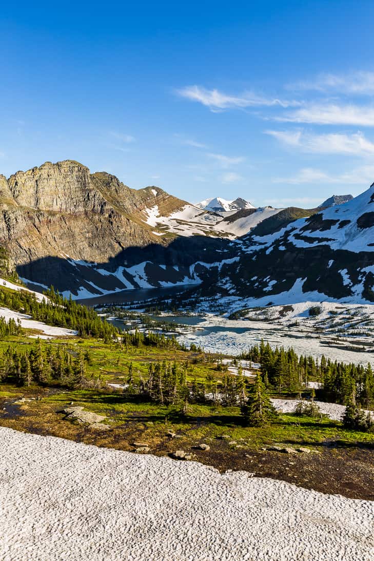 Hidden Lake Overlook in Glacier National Park offers amazing views for a short hike!