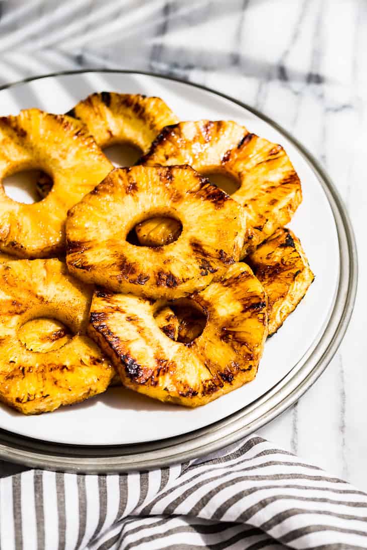 Healthy Grilled Pineapple Slices with Balsamic & Cinnamon - HOORAH to Health