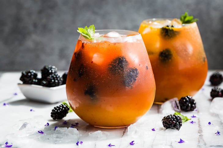 Mango Blackberry Kombucha Mocktail | Get Inspired Everyday!