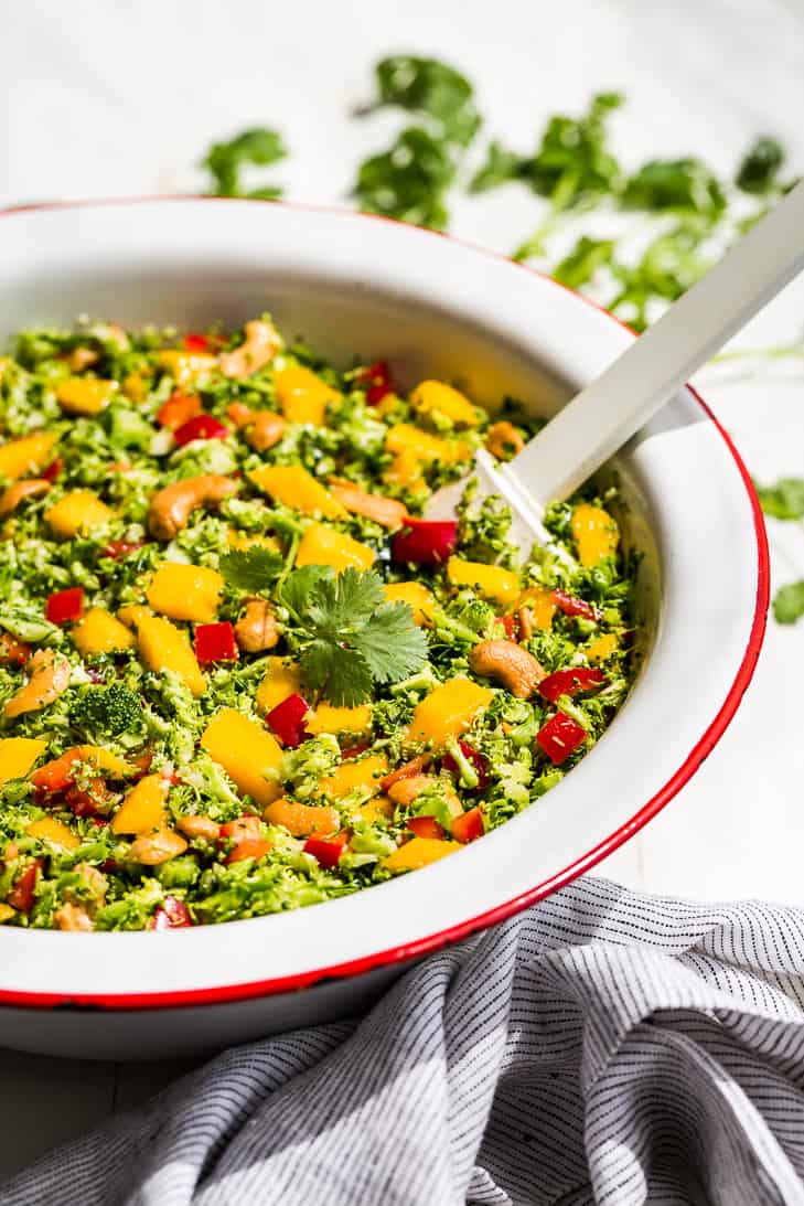 Thai Style Broccoli Salad with Sweet Chili Lime Dressing | Get Inspired Everyday!