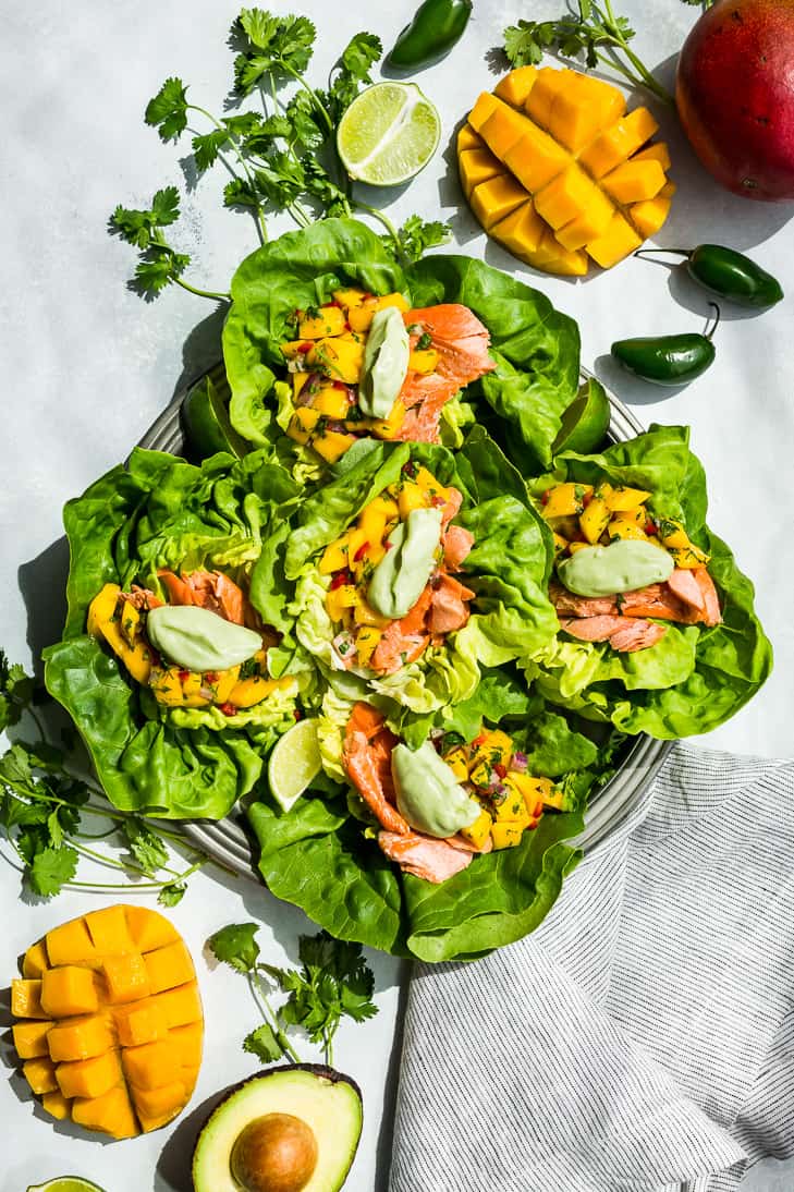 Fish Taco Lettuce Wraps with Mango Salsa | Get Inspired Everyday!