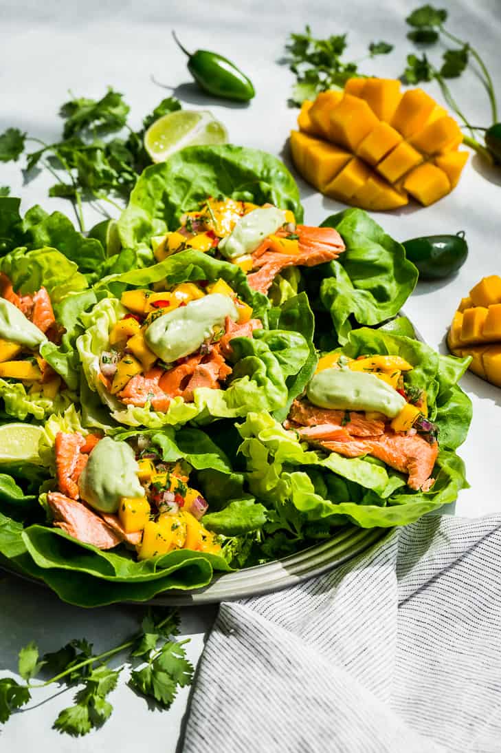 Fish Taco Lettuce Wraps with Mango Salsa | Get Inspired Everyday!