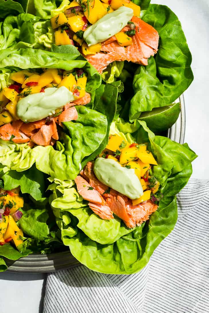 Fish Taco Lettuce Wraps with Mango Salsa | Get Inspired Everyday!