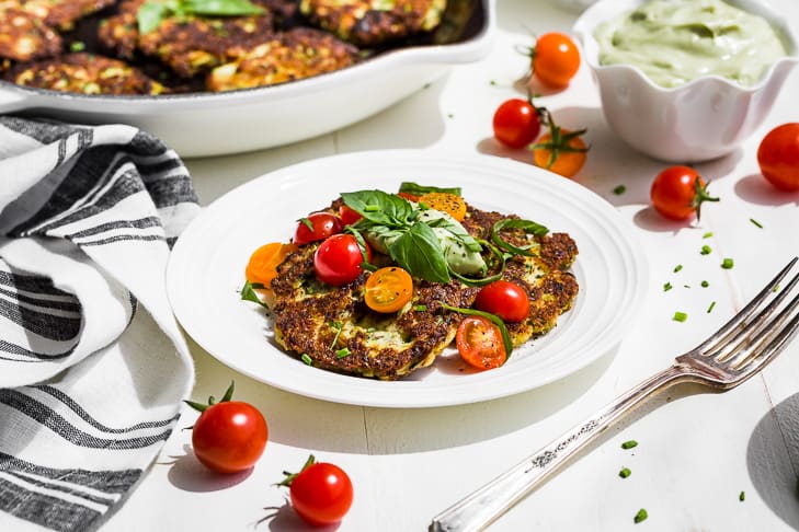 Zucchini Fritters with Avocado Crema | Get Inspired Everyday!