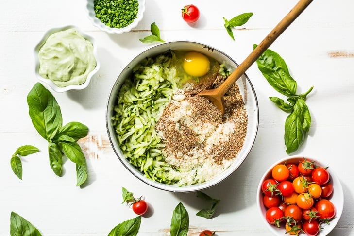 Batter for Gluten Free Zucchini Fritters!