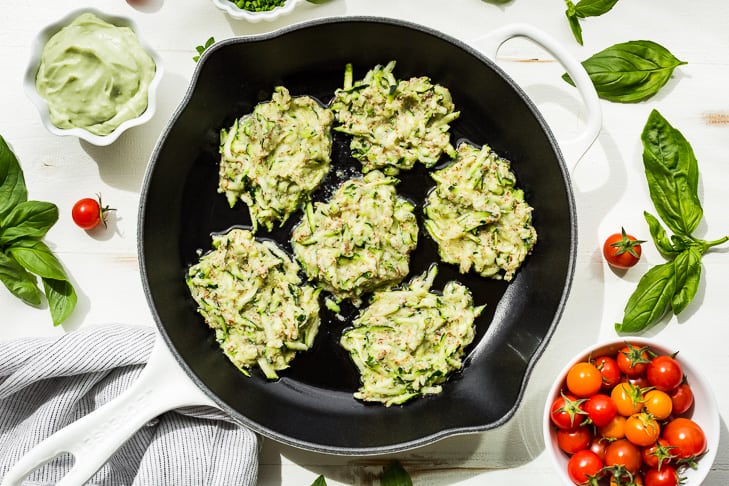 Zucchini Fritters with Avocado Crema | Get Inspired Everyday!