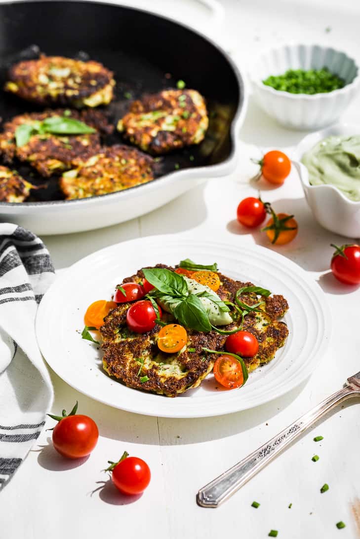 Zucchini Fritters with Avocado Crema | Get Inspired Everyday!