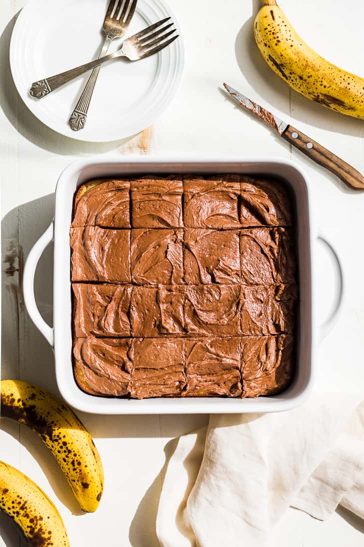 Gluten Free Banana Cake with Fudge Frosting | Get Inspired Everyday!