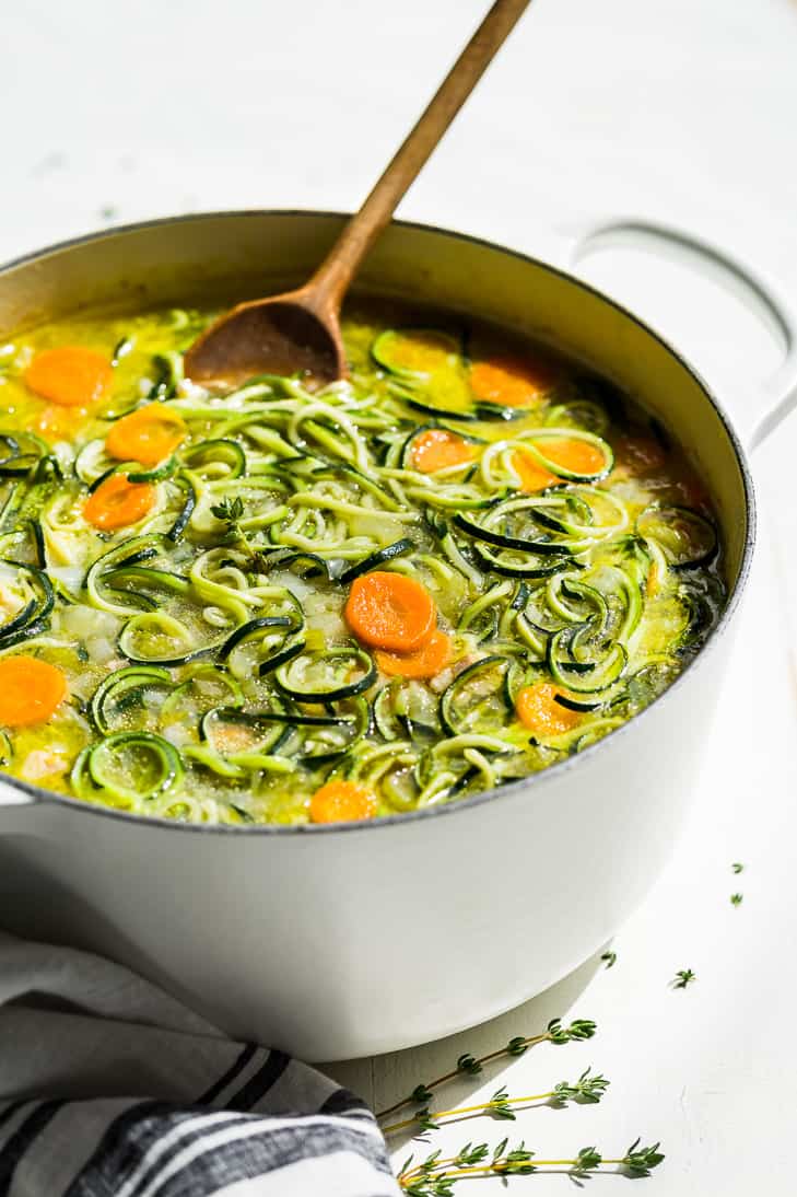 Homemade Chicken Zucchini Noodle Soup | Get Inspired Everyday!