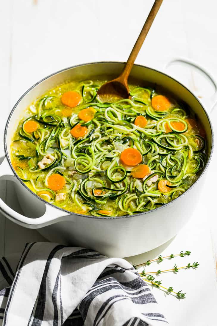 Homemade Chicken Zucchini Noodle Soup | Get Inspired Everyday!