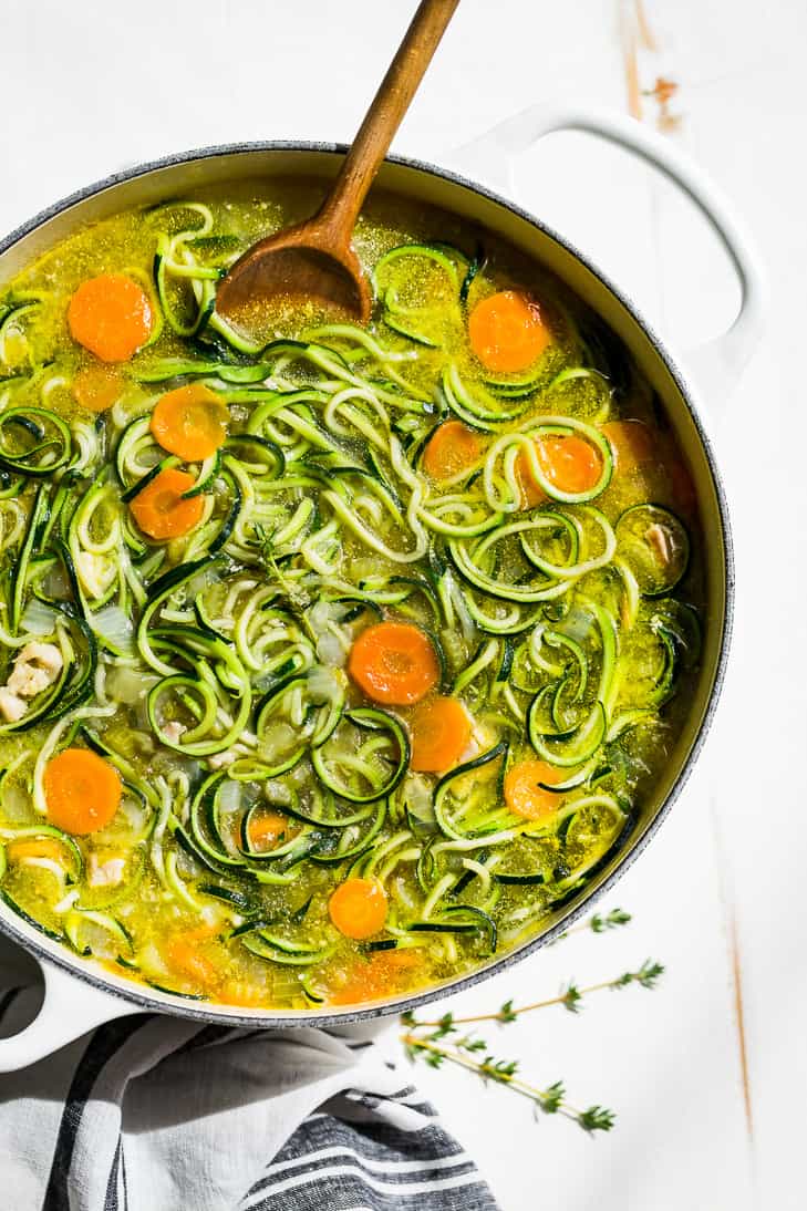 Homemade Chicken Zucchini Noodle Soup | Get Inspired Everyday!