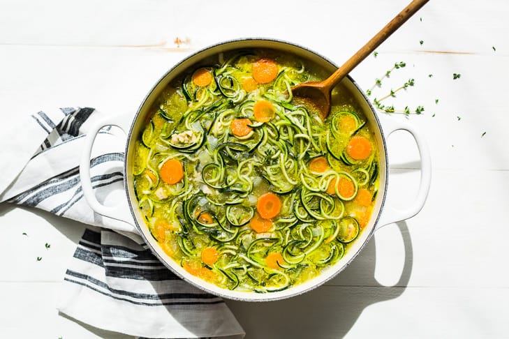 Homemade Chicken Zucchini Noodle Soup | Get Inspired Everyday!