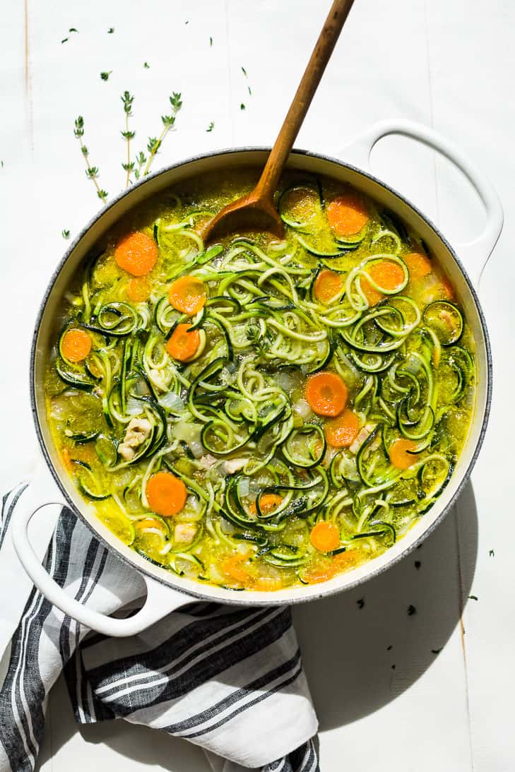 Homemade Chicken Zucchini Noodle Soup | Get Inspired Everyday!