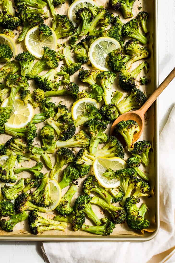 Lemon Herb Roasted Broccoli as part of the side dish section of these 31 Recipes to Make for January.