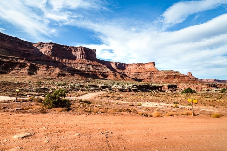 The intersection of the White Rim Trail and Shafer Trail.