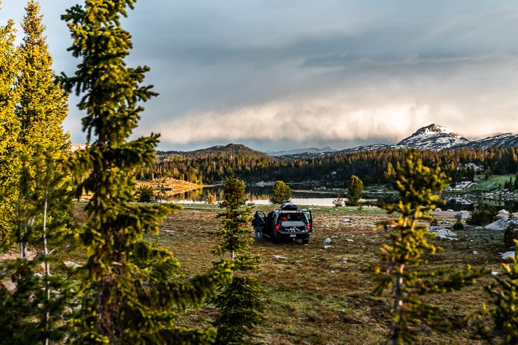 Campsite near the scenic Beartooth Highway.