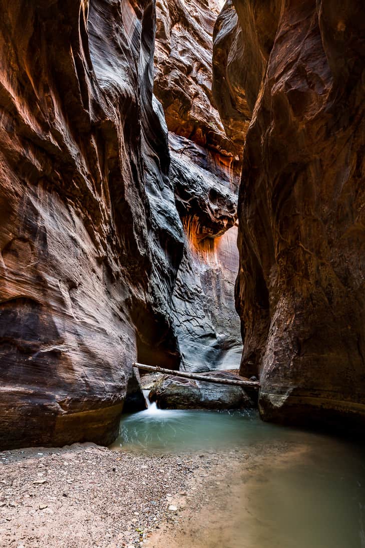 The view of the start of Orderville Canyon a off shoot of The Narrows.