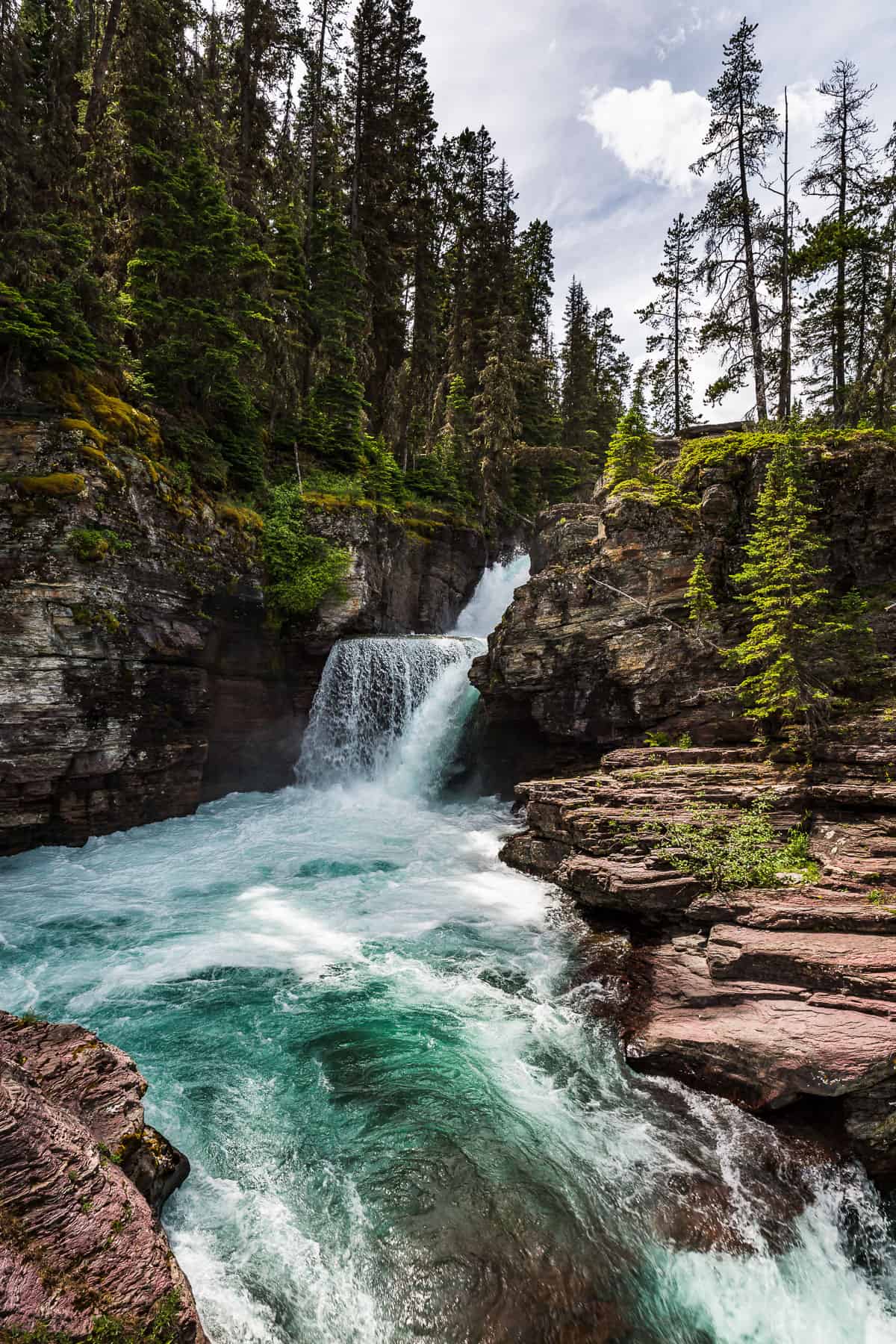 St. Mary's Falls in Glacier National Park.