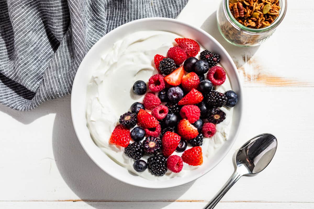 Yogurt with Fruit and Homemade Granola Breakfast Meal Prep - Carmy