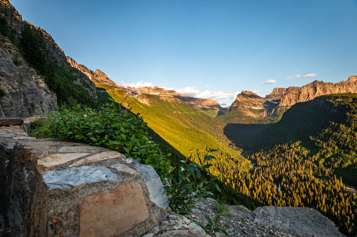 Looking over the mountain range near Logan's Pass from the side of Going to the Sun Road.