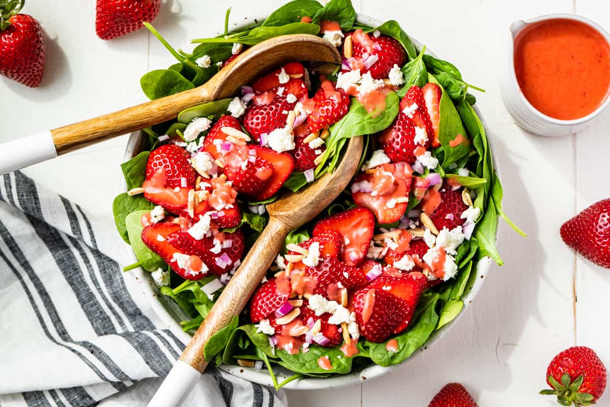 Spinach & Strawberry Meal-Prep Salad