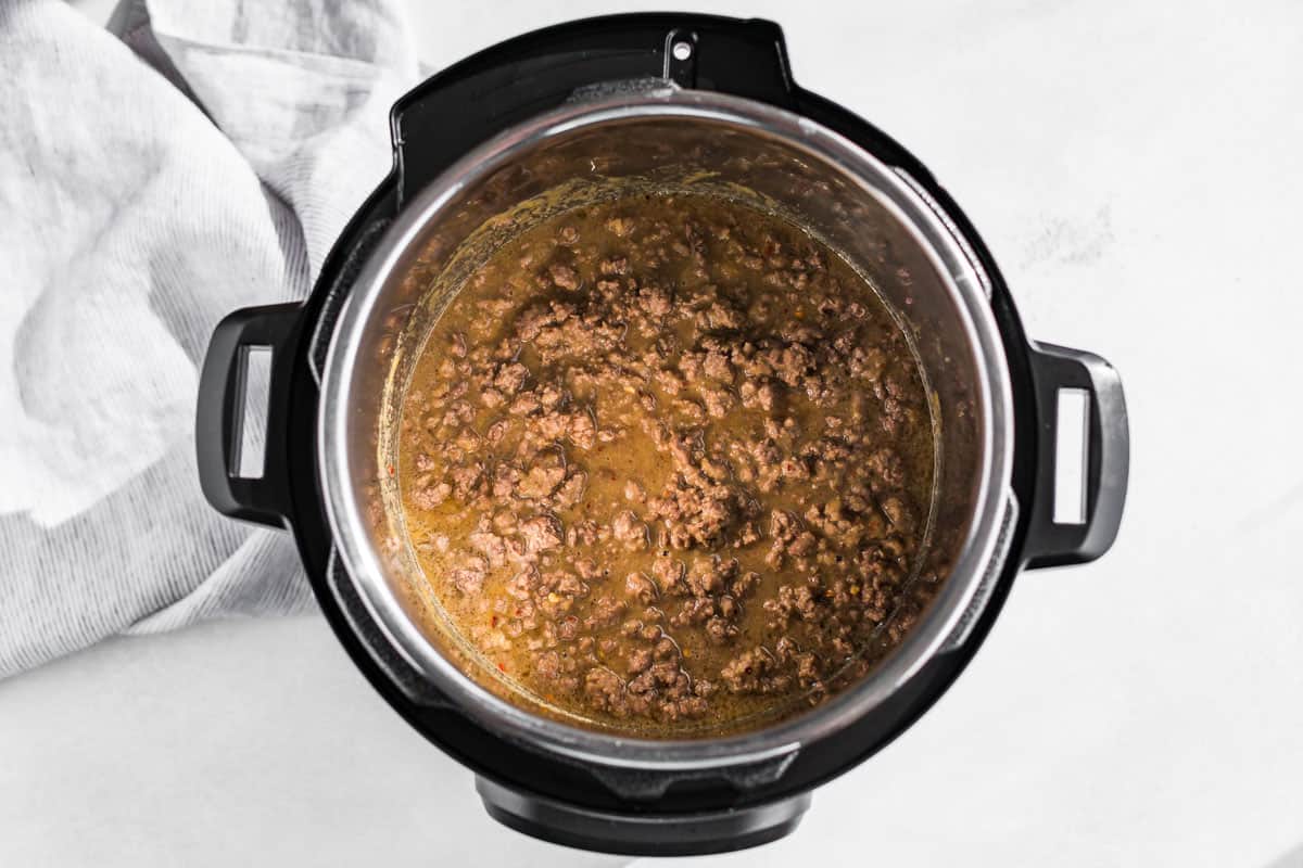 Making the Korean Ground Beef in an Instant Pot.